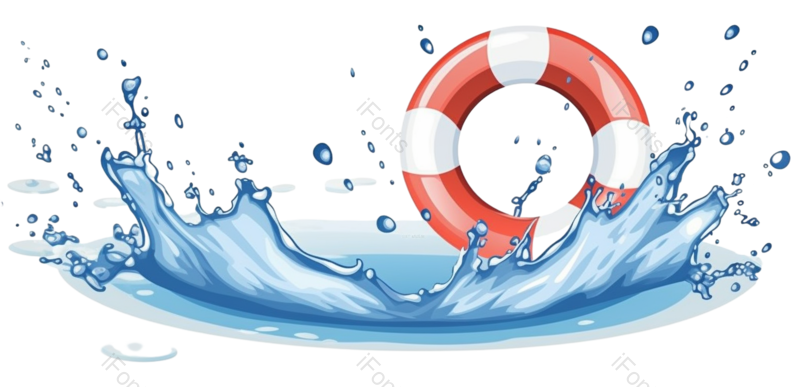 卡通图片,度假元素,装饰元素PNG,游泳圈免抠素材